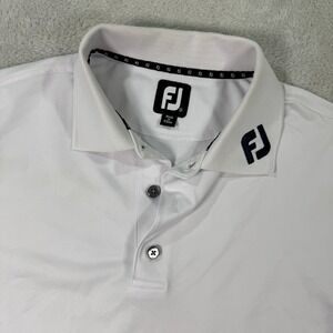 FootJoy Polo Shirt Mens Medium White Spanish Trail Private Country Club‎ Preppy